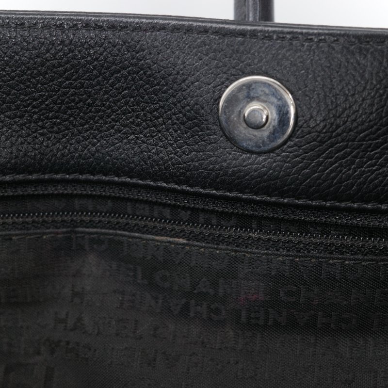 Chanel 香奈兒 Cerf Executive 黑色荔枝紋 小牛皮  托特包-17