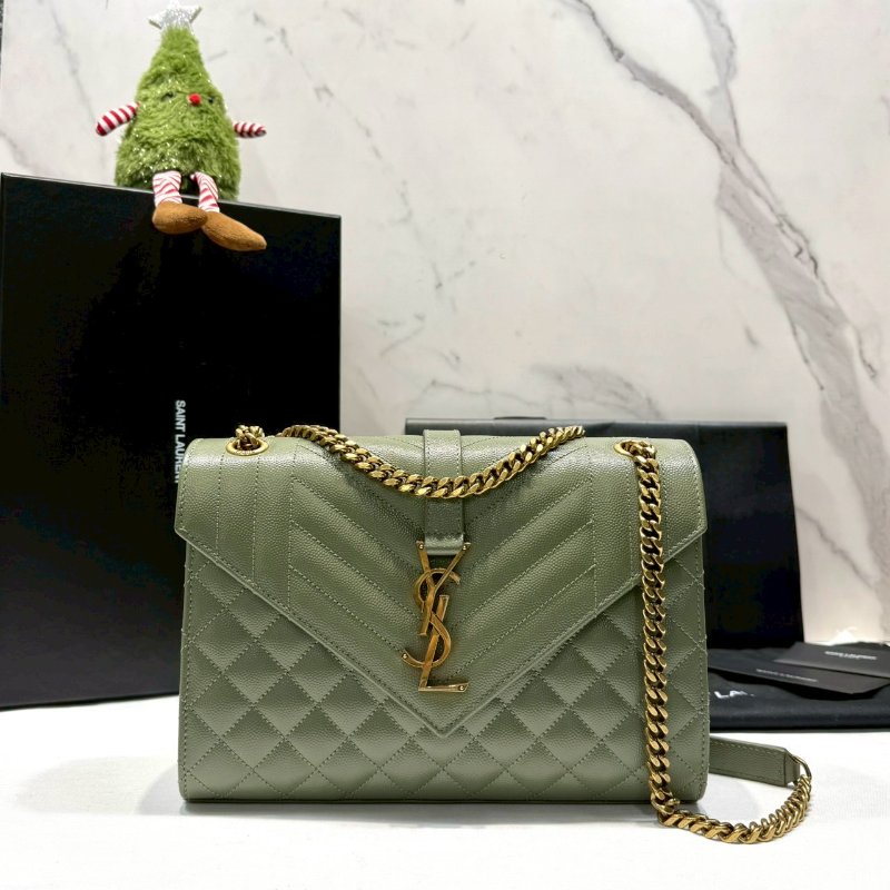 YSL Envelope魚子醬金鏈信封包-0