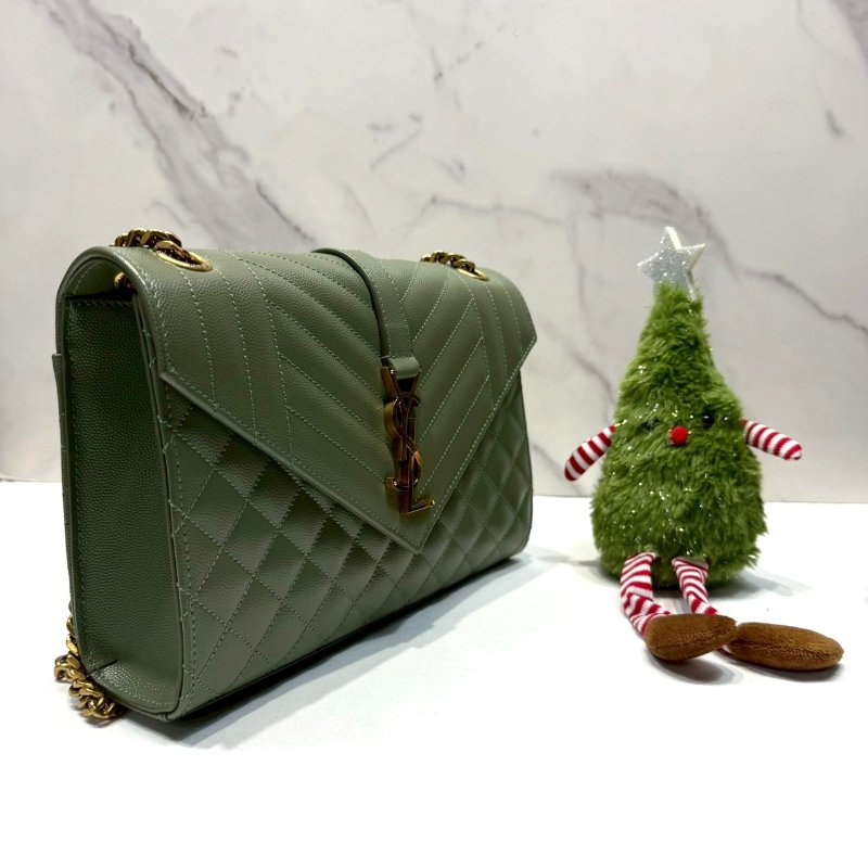 YSL Envelope魚子醬金鏈信封包-2