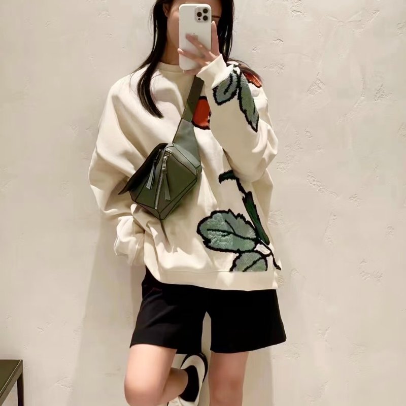LOEWE Puzzle斜背腰包 - mini灰綠-14