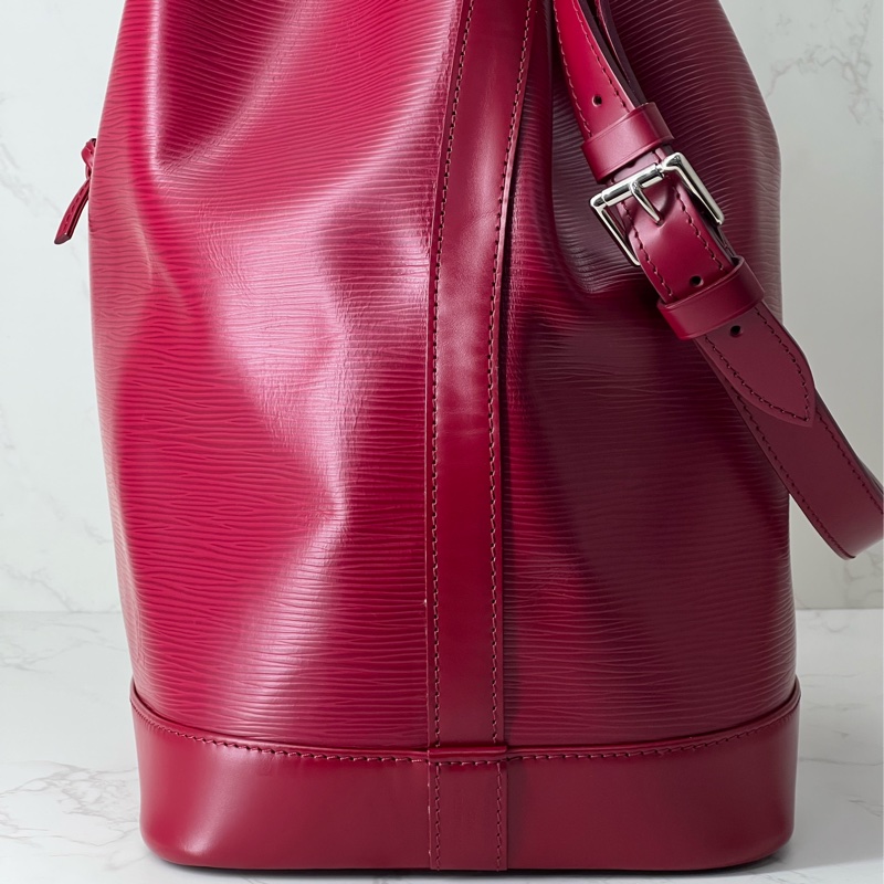 💗香緹國際精品💗 806 LV 水波紋大水桶包 #深紅色-6