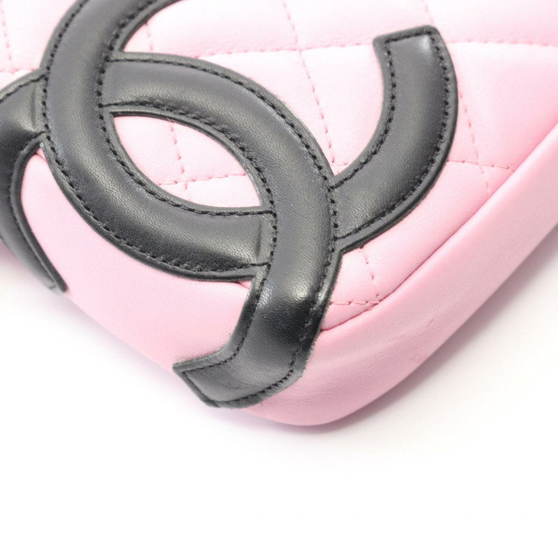 香奈兒 Cambon 系列單背包，粉紅色/黑色皮革，二手，女士，SHW CC Coco-5