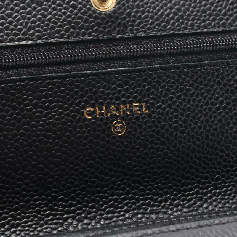 香奈兒 (CHANEL) 絎縫肩背包 AP0250 粒面小牛皮 黑色 二手 女士 金色五金-3