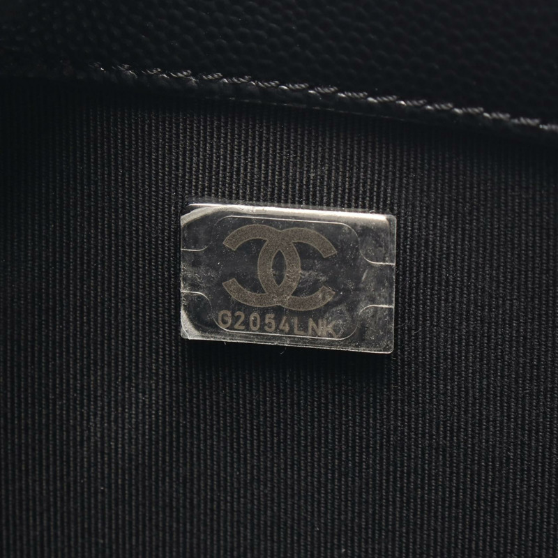 香奈兒 Boy Chanel 單肩包 A67086 黑色粒面小牛皮 二手 女士 SHW-4
