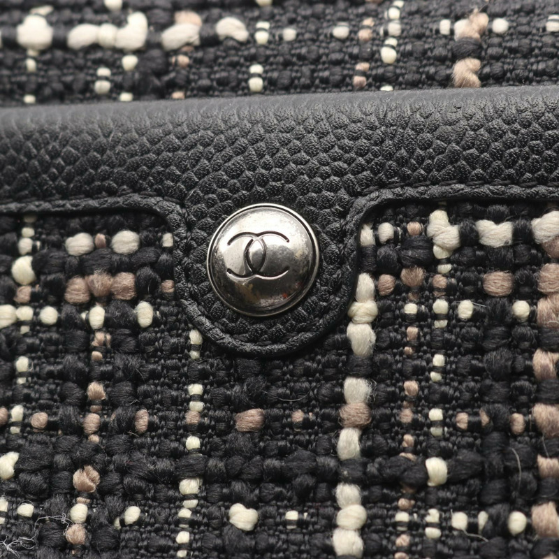 香奈兒 (CHANEL) 航空手提單肩包 A93308 織物皮革 黑色 多色 二手 SHW-7