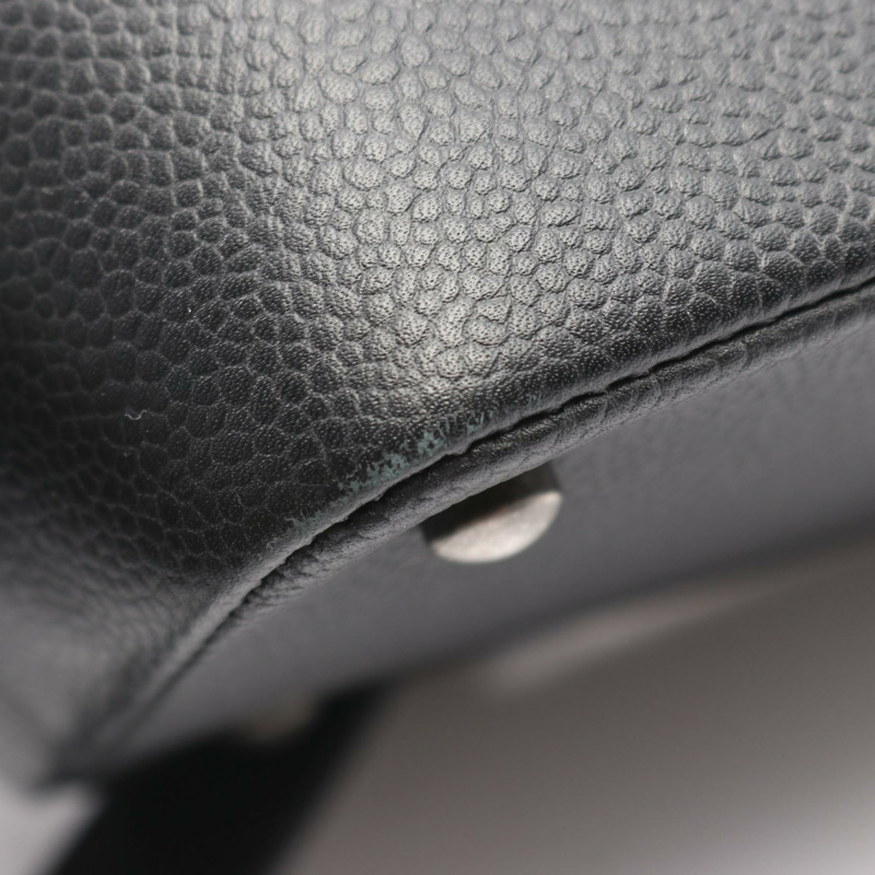 香奈兒 (CHANEL) 航空手提單肩包 A93308 織物皮革 黑色 多色 二手 SHW-10