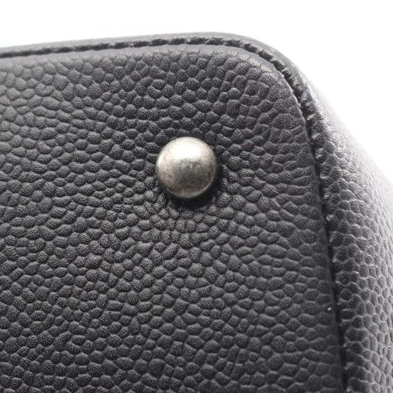 香奈兒 (CHANEL) 航空手提單肩包 A93308 織物皮革 黑色 多色 二手 SHW-11