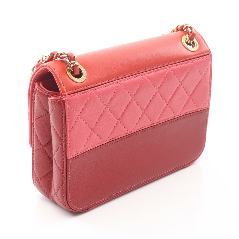 香奈兒 (CHANEL) 絎縫鏈條肩背包 AS0948 皮革 紅色 多色 二手 女士 金色五金-1