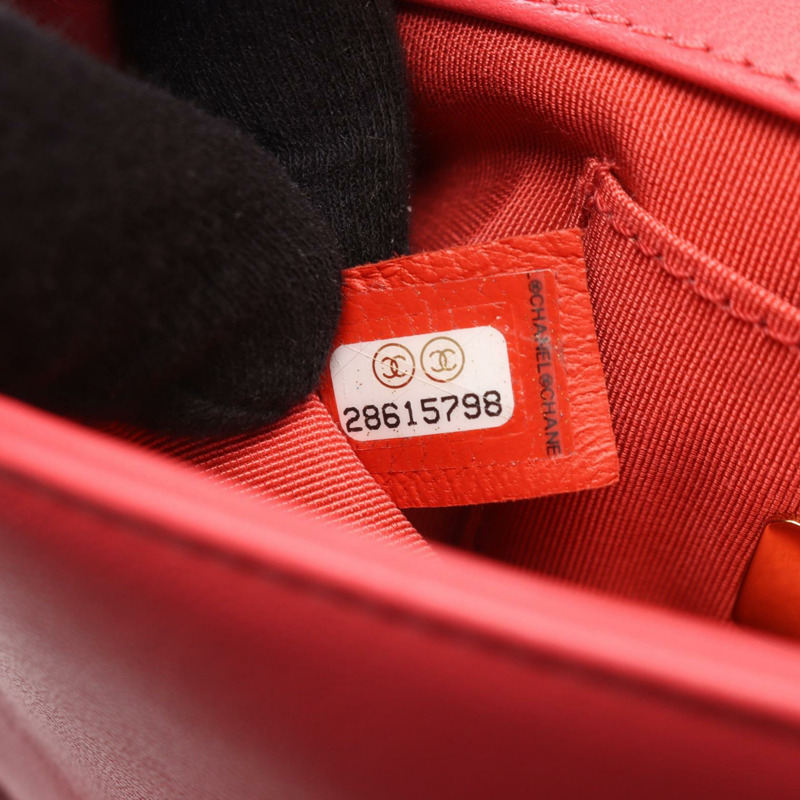 香奈兒 (CHANEL) 絎縫鏈條肩背包 AS0948 皮革 紅色 多色 二手 女士 金色五金-4