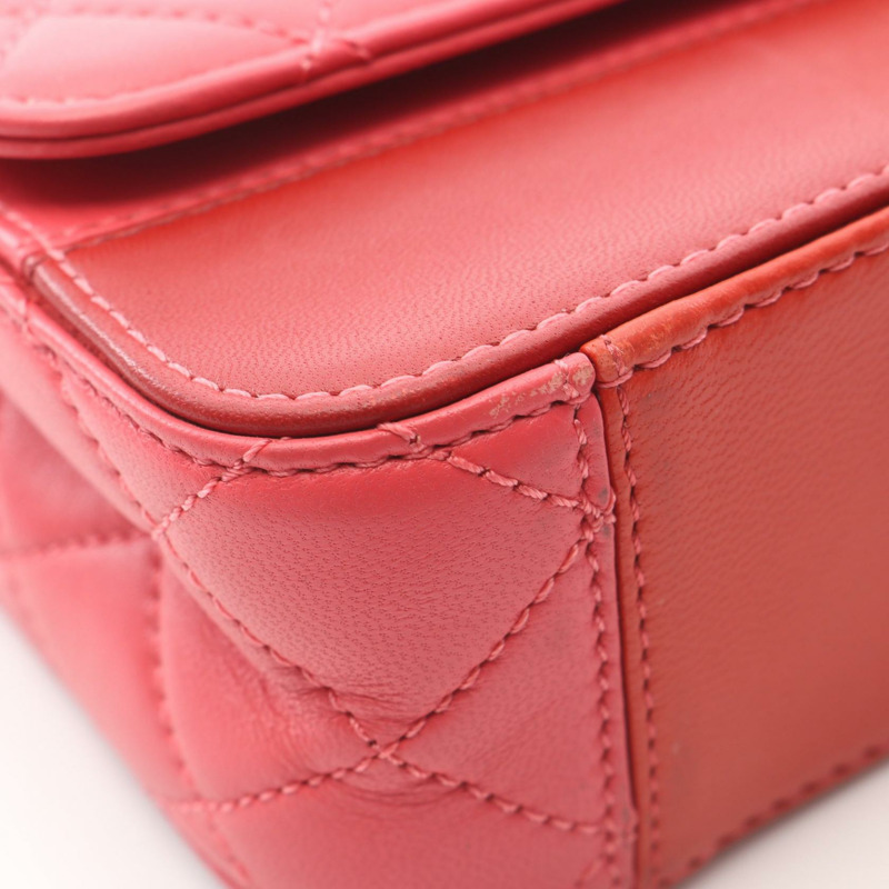 香奈兒 (CHANEL) 絎縫鏈條肩背包 AS0948 皮革 紅色 多色 二手 女士 金色五金-7