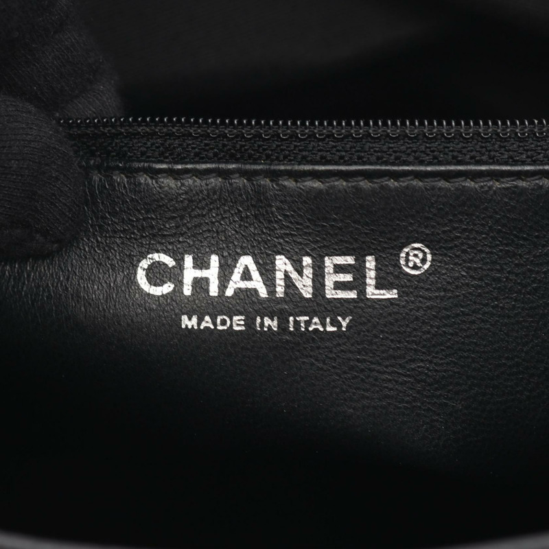 香奈兒 (CHANEL) Medallion 手提包 A01804 黑色粒面小牛皮 二手 女士 SHW CC-3