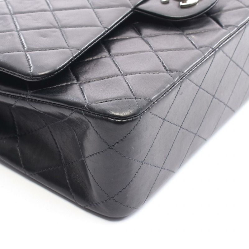 香奈兒 (CHANEL) Matelasse W 翻蓋肩背包 A01112 羊皮 黑色 二手 SHW CC-6