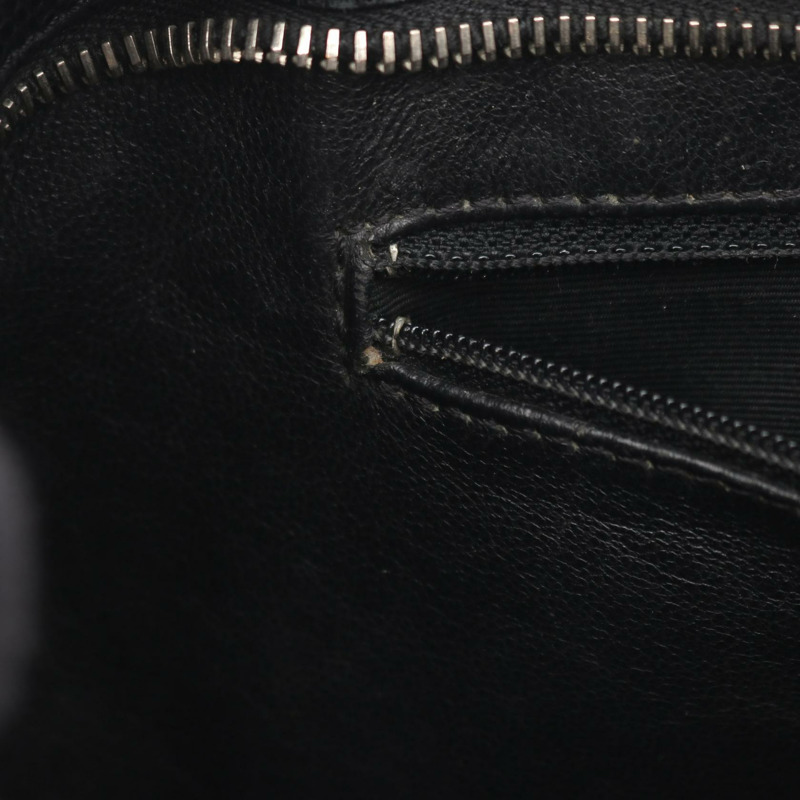 香奈兒 (CHANEL) Medallion 手提包 A01804 黑色粒面小牛皮 二手 女士 SHW-5