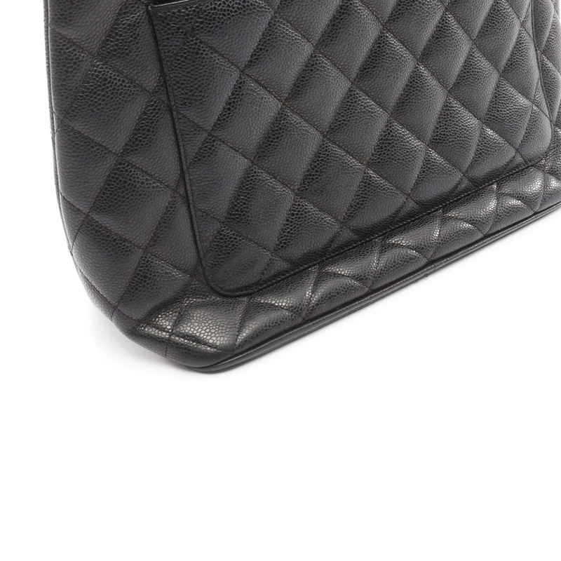 香奈兒 (CHANEL) Medallion 手提包 A01804 黑色粒面小牛皮 二手 女士 SHW-7