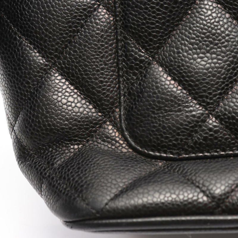 香奈兒 (CHANEL) Medallion 手提包 A01804 黑色粒面小牛皮 二手 女士 SHW-8