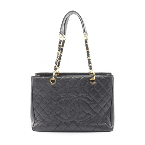 香奈兒 (CHANEL) Matelasse Grand Shopping GST 手提包 A50995 黑色皮革 二手 女士 GHW