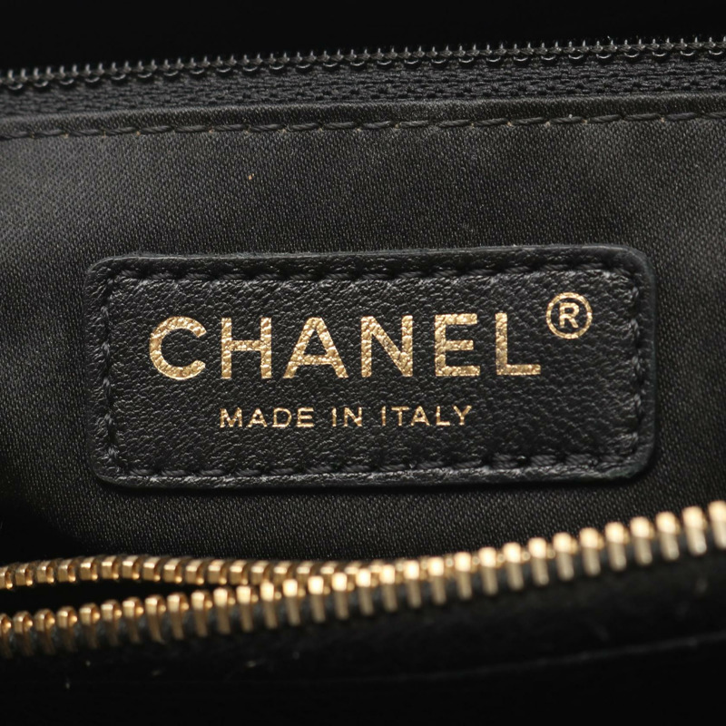香奈兒 (CHANEL) Matelasse Grand Shopping GST 手提包 A50995 黑色皮革 二手 女士 GHW-3