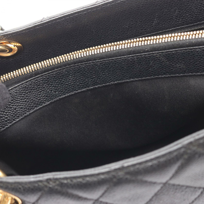 香奈兒 (CHANEL) Matelasse Grand Shopping GST 手提包 A50995 黑色皮革 二手 女士 GHW-8