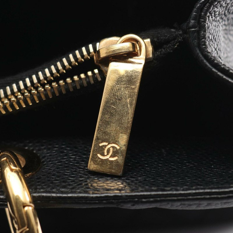香奈兒 (CHANEL) Matelasse Grand Shopping GST 手提包 A50995 黑色皮革 二手 女士 GHW-9