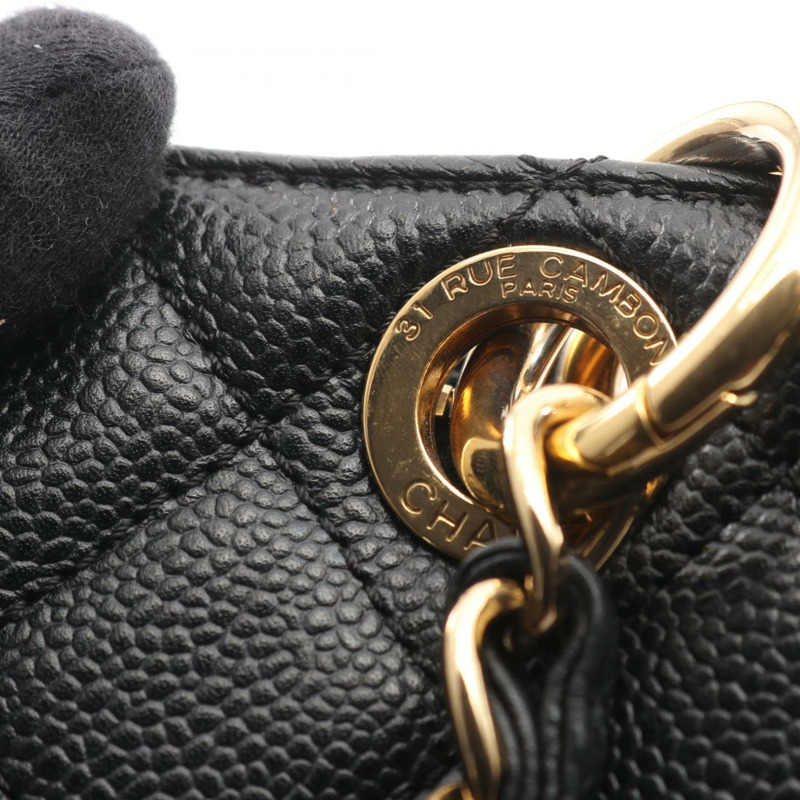 香奈兒 (CHANEL) Matelasse Grand Shopping GST 手提包 A50995 黑色皮革 二手 女士 GHW-10