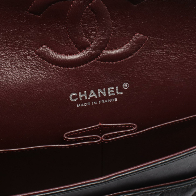 香奈兒 (CHANEL) Matelasse W 翻蓋鏈條單背包 A01112 羊皮黑二手 SHW CC-3