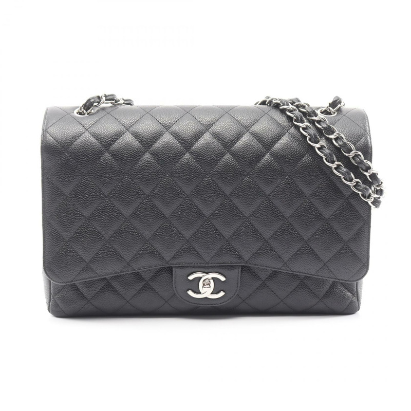 香奈兒 Jumbo Matelasse 34 肩背包 A47600 黑色皮革 二手 女士 SHW CC-0