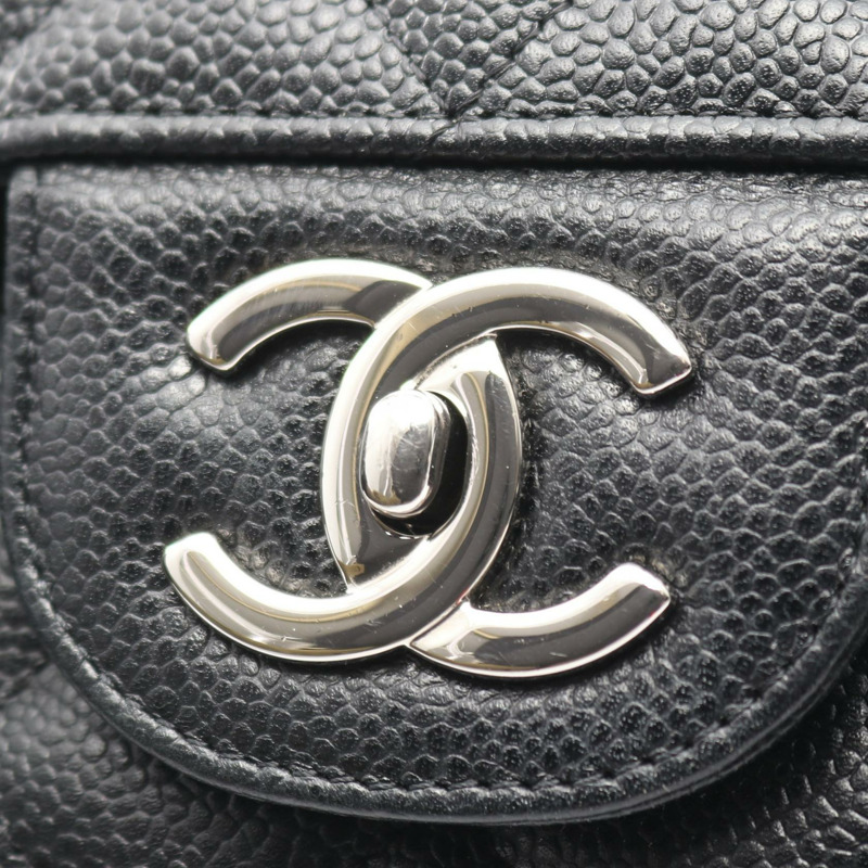 香奈兒 Jumbo Matelasse 34 肩背包 A47600 黑色皮革 二手 女士 SHW CC-9