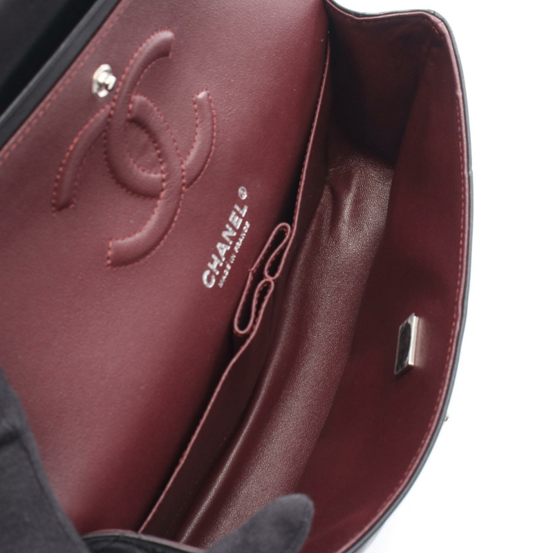 香奈兒 (CHANEL) Matelasse W 翻蓋肩背包 A01112 羊皮 黑色 二手 SHW CC-2