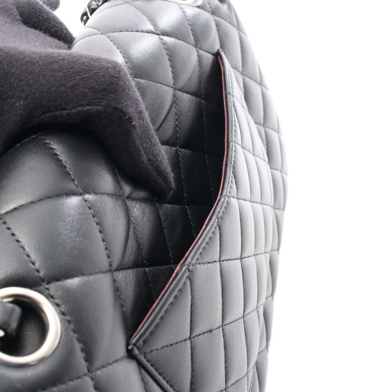 香奈兒 (CHANEL) Matelasse W 翻蓋肩背包 A01112 羊皮 黑色 二手 SHW CC-5