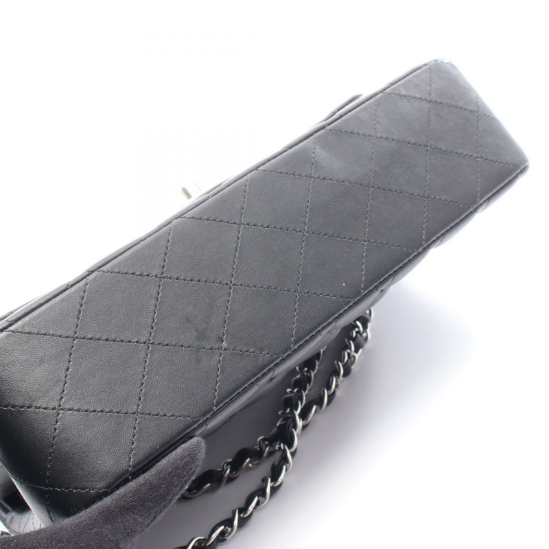 香奈兒 (CHANEL) Matelasse W 翻蓋肩背包 A01112 羊皮 黑色 二手 SHW CC-7