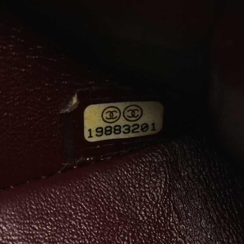 香奈兒 (CHANEL) Matelasse W 翻蓋肩背包 A01112 粒面小牛皮 黑色 二手 金色五金-4