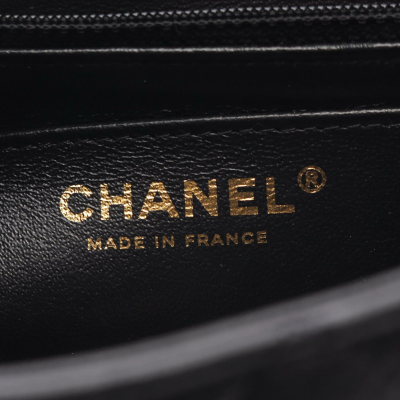 香奈兒迷你Matelasse 20肩背包 AS2326 羊皮黑色二手金色五金-3