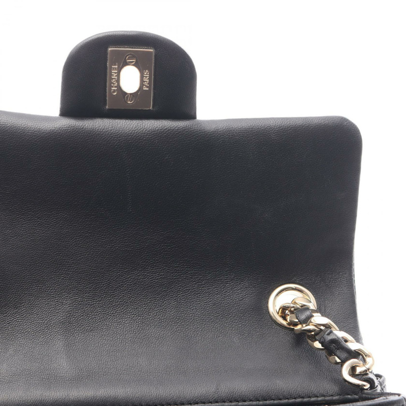 香奈兒迷你Matelasse 20肩背包 AS2326 羊皮黑色二手金色五金-11