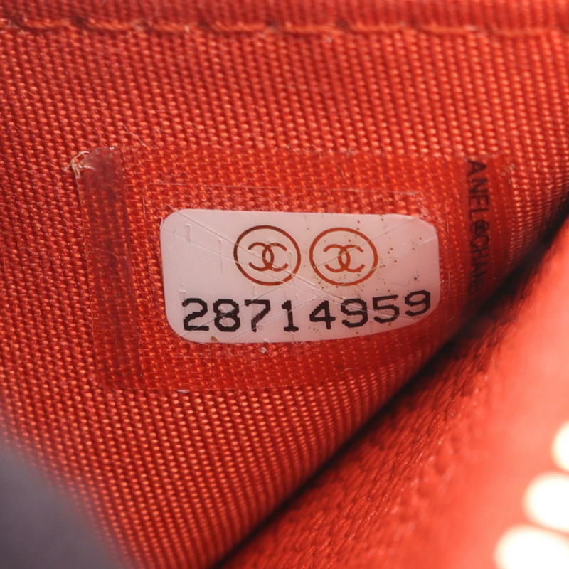 香奈兒 (CHANEL) 絎縫 Coco 鎖肩背包 A80766 皮革 橘色 二手 女士 金色五金 CC-4
