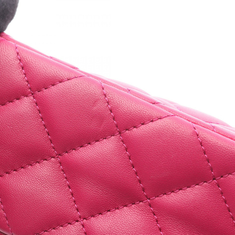 香奈兒 (CHANEL) 絎縫鏈條肩背包 AS4140 羊皮 粉紅色 二手 金色五金-6