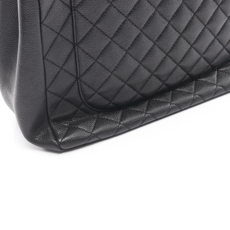 香奈兒 (CHANEL) Matelasse Grand Shopping GST 手提包 A50995 黑色皮革，二手 SHW CC-6