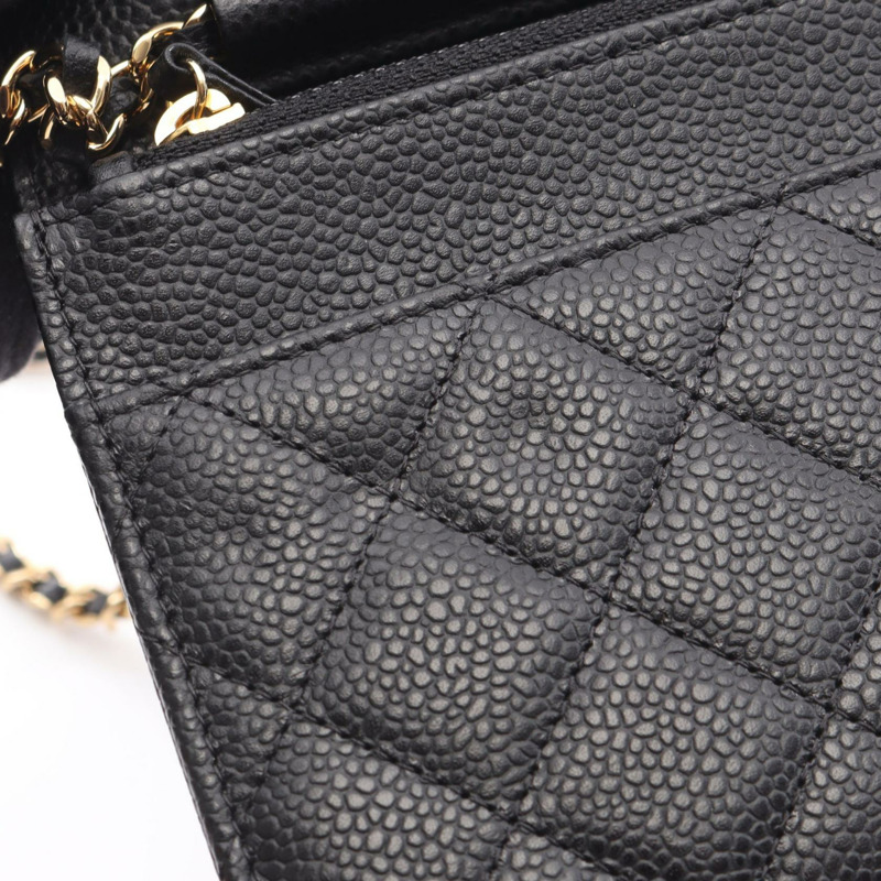 香奈兒 (CHANEL) 絎縫鏈條斜背包 AP0250 黑色皮革 二手 GHW CC-5