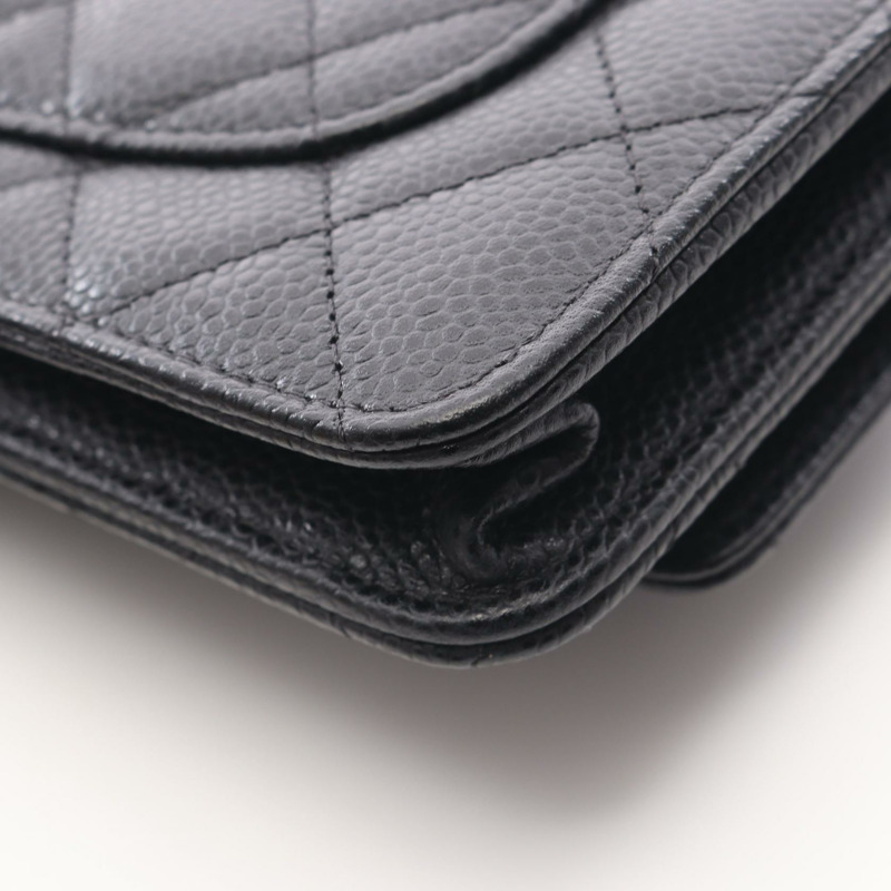 香奈兒 (CHANEL) 絎縫鏈條斜背包 AP0250 黑色皮革 二手 GHW CC-9