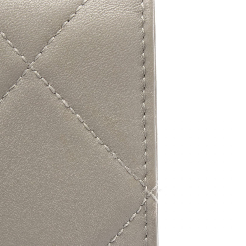 香奈兒 (CHANEL) 絎縫鏈條肩背包 AP0250 皮革 灰色 二手 女士 GHW CC Coco-7