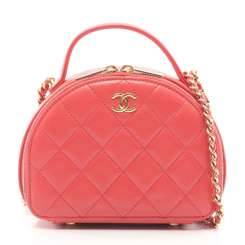 香奈兒 (CHANEL) 絎縫手提單肩包 AP3088 羊皮粉紅二手金色五金