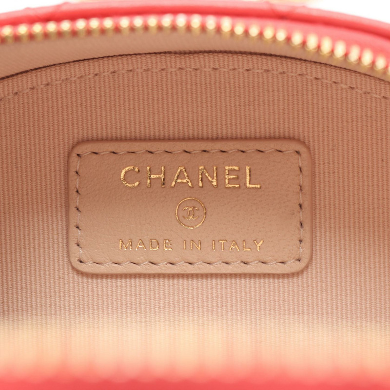 香奈兒 (CHANEL) 絎縫手提單肩包 AP3088 羊皮粉紅二手金色五金-3