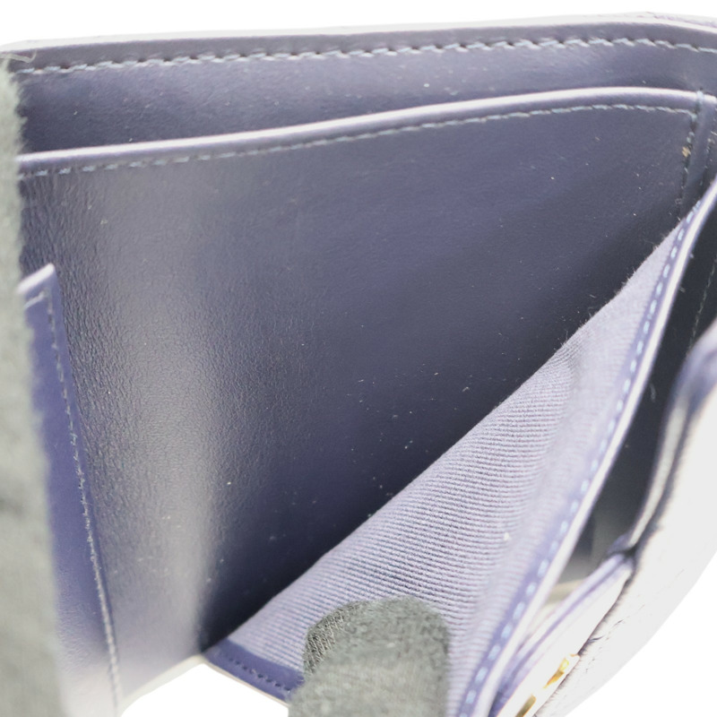 藍色 Caviar牛皮 扣式 短夾 AP0231【CHANEL 香奈兒】 AP0231-7