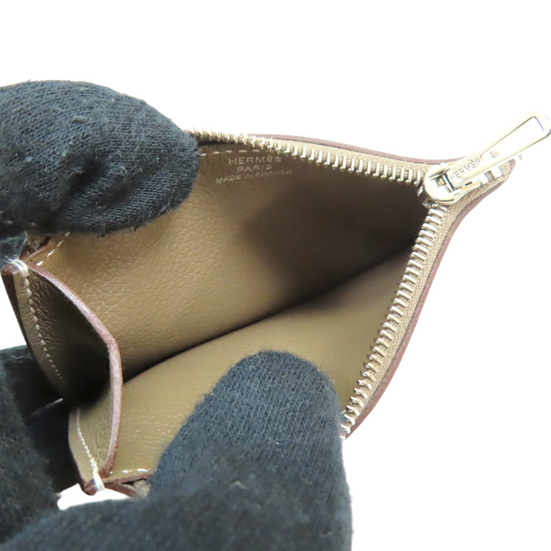 大象灰 Evercolor牛皮 Constance Slim 扣式 短夾 W刻 銀扣【HERMES 愛馬仕】 R00793H082214CK18-7