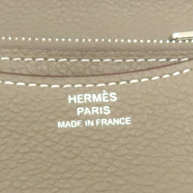 大象灰 Evercolor牛皮 Constance Slim 扣式 短夾 W刻 銀扣【HERMES 愛馬仕】 R00793H082214CK18-8