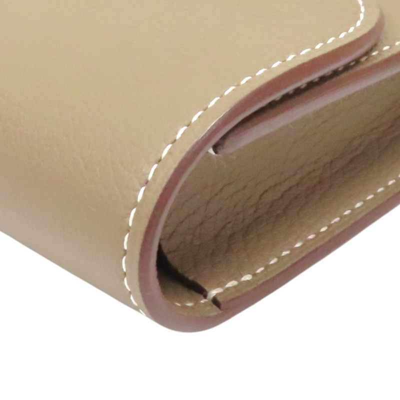 大象灰 Evercolor牛皮 Constance Slim 扣式 短夾 W刻 銀扣【HERMES 愛馬仕】 R00793H082214CK18-11