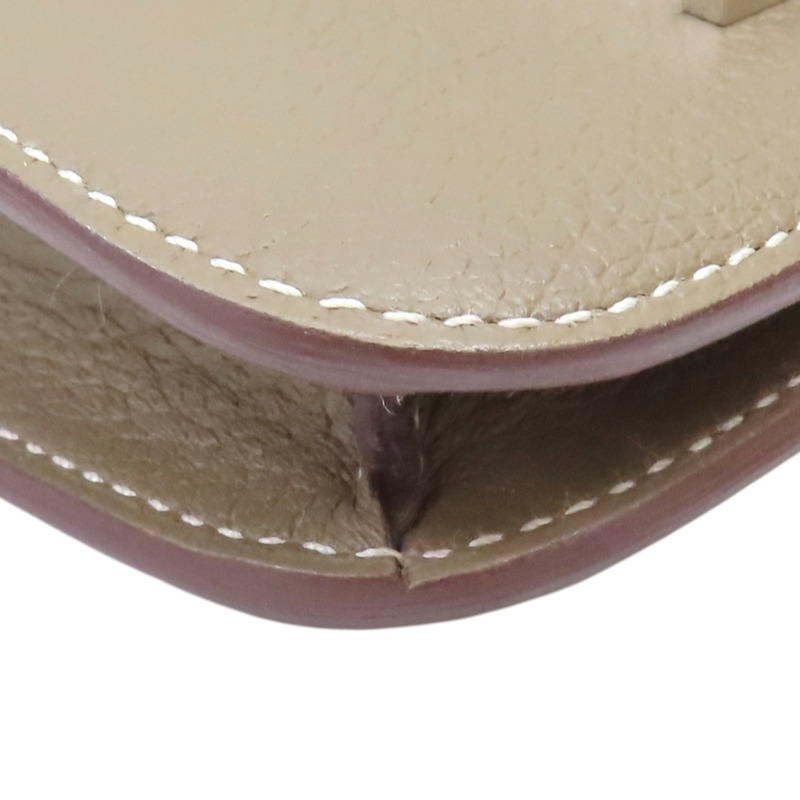大象灰 Evercolor牛皮 Constance Slim 扣式 短夾 W刻 銀扣【HERMES 愛馬仕】 R00793H082214CK18-12