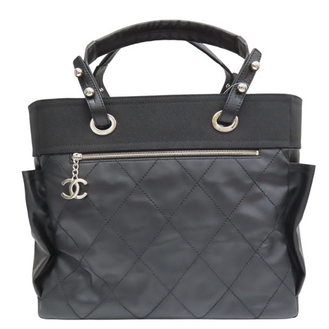 黑色 牛皮/帆布 Paris Biarritz GM 托特包【CHANEL 香奈兒】 A34210