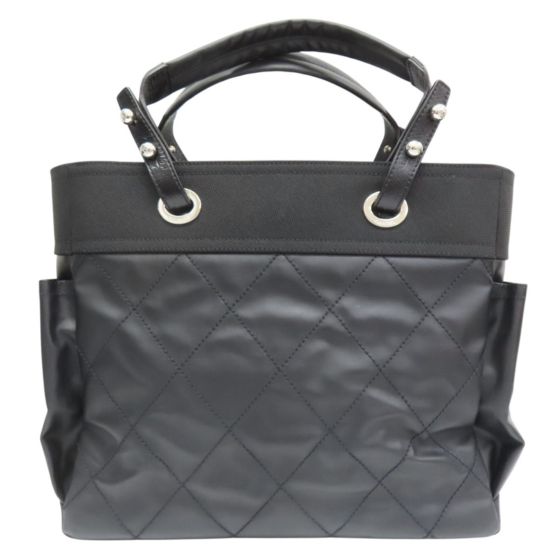 黑色 牛皮/帆布 Paris Biarritz GM 托特包【CHANEL 香奈兒】 A34210-1