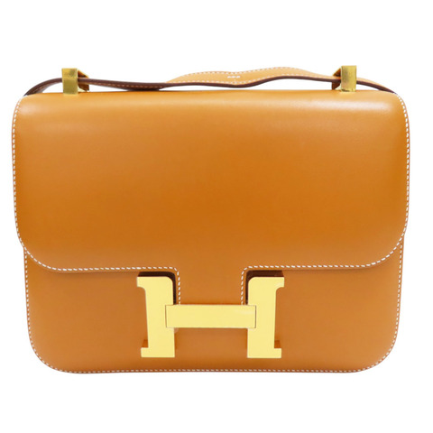 金棕色 Butler皮革 Constance 24 康康包 肩背包 U刻 金扣【HERMES 愛馬仕】