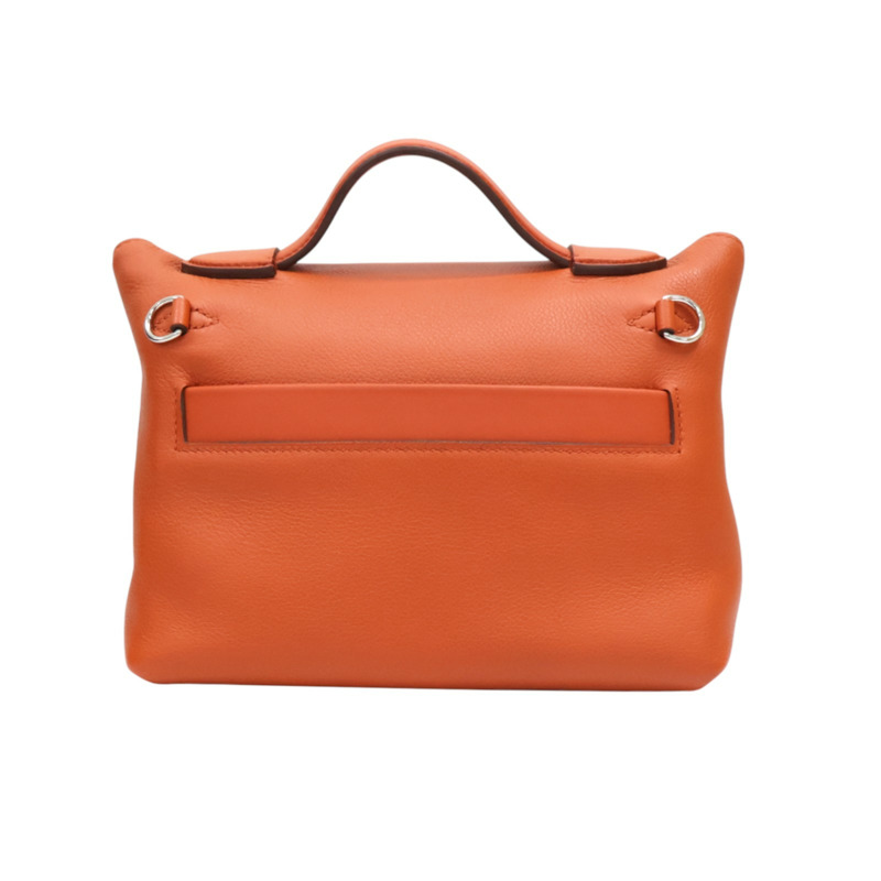 大地橘 Evercolor 牛皮 24/24 兩用包 Z刻 銀扣【HERMES 愛馬仕】 H082153CKCG-1